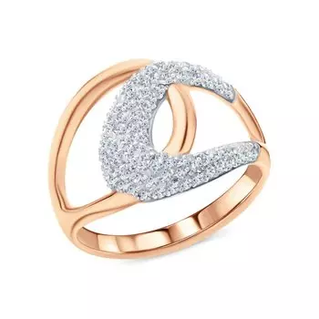 Золотое кольцо с фианитами