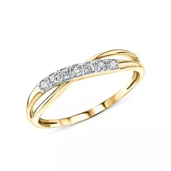 Золотое кольцо с фианитами