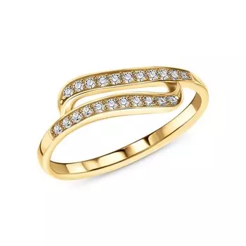 Золотое кольцо с фианитами