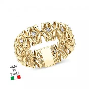 Золотое кольцо с фианитами