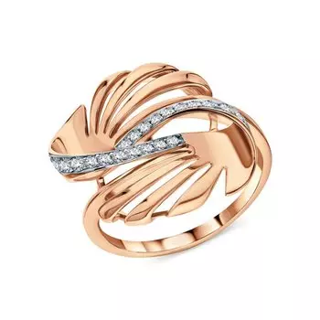 Золотое кольцо с фианитами