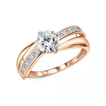 Золотое кольцо с фианитами