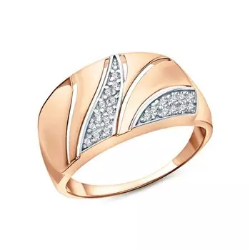 Золотое кольцо с фианитами