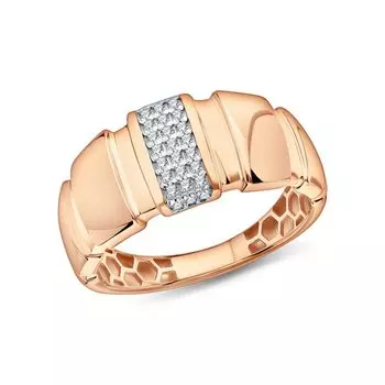 Золотое кольцо с фианитами