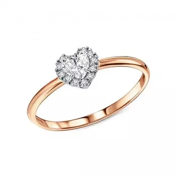 Золотое кольцо с фианитами