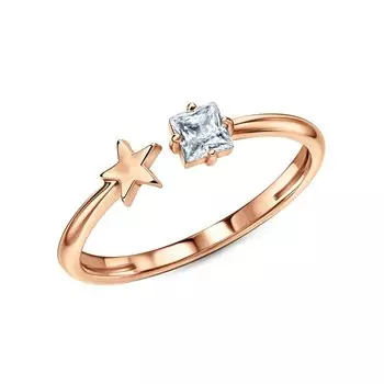 Золотое кольцо с фианитами