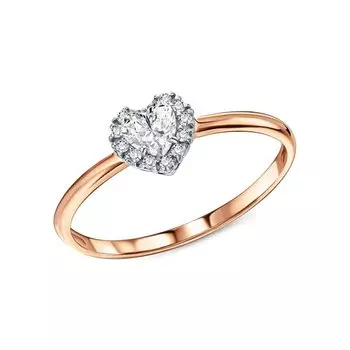 Золотое кольцо с фианитами