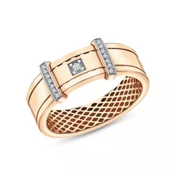 Золотое кольцо с фианитами