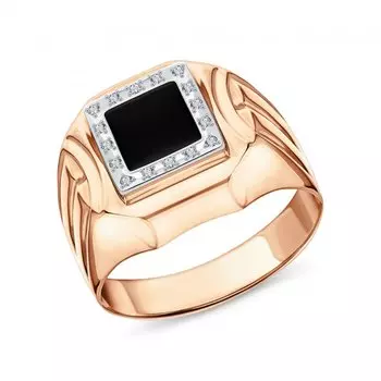 Золотое кольцо с фианитами