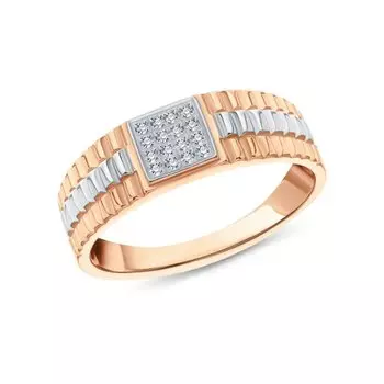 Золотое кольцо с фианитами