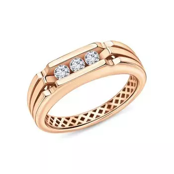 Золотое кольцо с фианитами