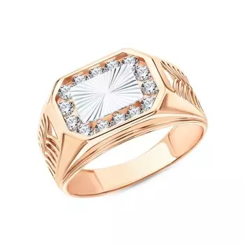 Золотое кольцо с фианитами