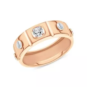 Золотое кольцо с фианитами