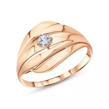 Золотое кольцо с фианитом