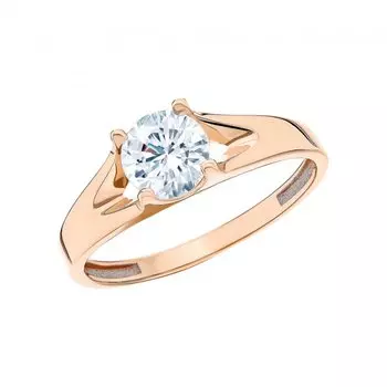 Золотое кольцо с фианитом