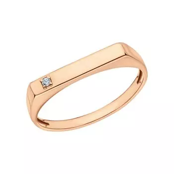 Золотое кольцо с фианитом