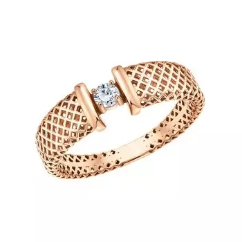 Золотое кольцо с фианитом