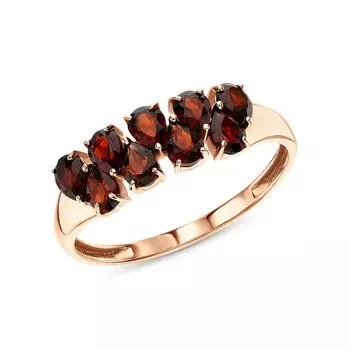 Золотое кольцо с гранатами природными