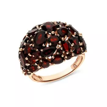 Золотое кольцо с гранатами природными