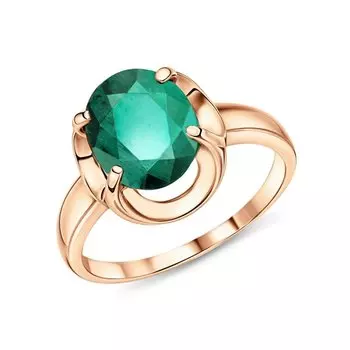 Золотое кольцо с изумрудами гидротермальными