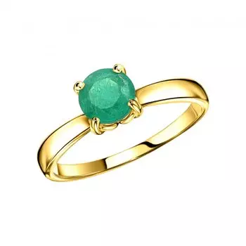 Золотое кольцо с изумрудами природными