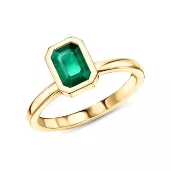 Золотое кольцо с изумрудами природными