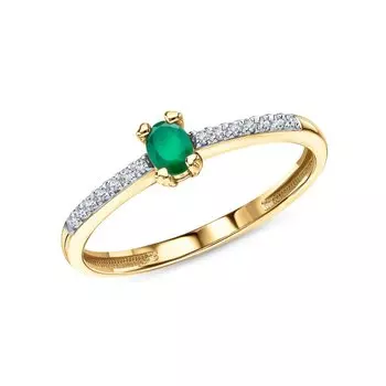 Золотое кольцо с изумрудами природными