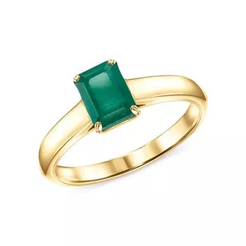 Золотое кольцо с изумрудами природными