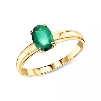 Золотое кольцо с изумрудами природными