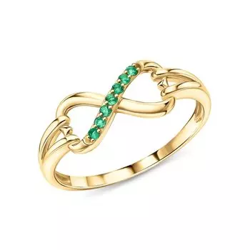 Золотое кольцо с изумрудами природными