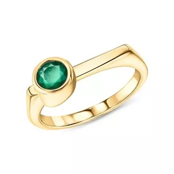 Золотое кольцо с изумрудами природными