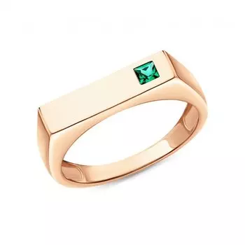 Золотое кольцо с изумрудом гидротермальным