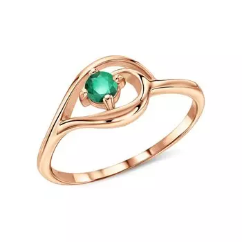 Золотое кольцо с изумрудом природным