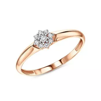 Золотое кольцо с кубическим цирконием