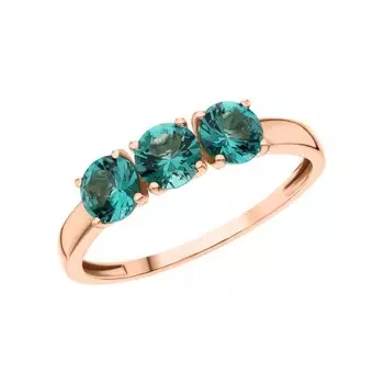 Золотое кольцо с наноситалами турмалин параиба