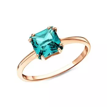 Золотое кольцо с наноситалом турмалин параиба