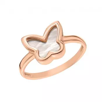 Золотое кольцо с перламутром природным