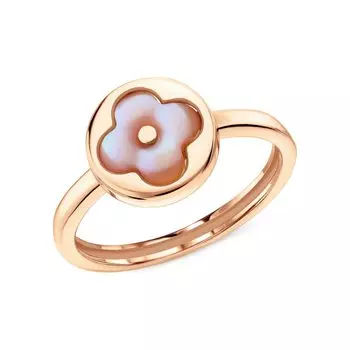 Золотое кольцо с перламутром природным