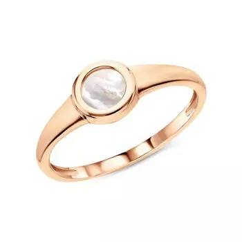 Золотое кольцо с перламутром природным