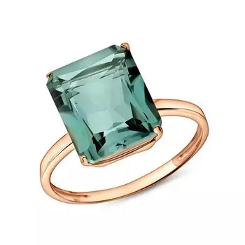 Золотое кольцо с празиолитом природным