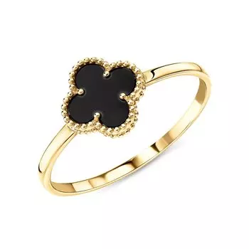 Золотое кольцо с природным агатом