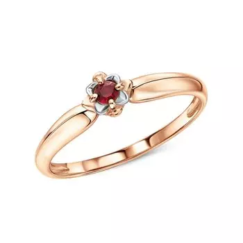 Золотое кольцо с рубинами природными