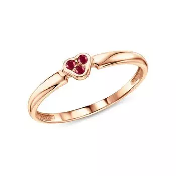 Золотое кольцо с рубинами природными