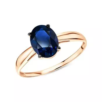 Золотое кольцо с сапфирами выращенными