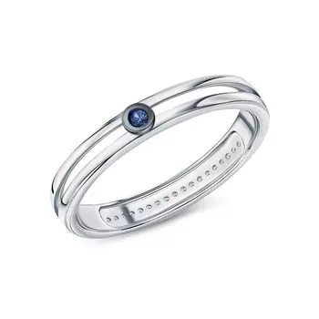 Золотое кольцо с сапфиром и бриллиантами