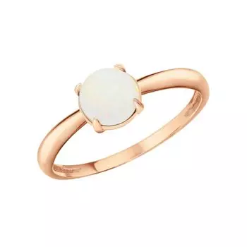 Золотое кольцо с синтетическим опалом