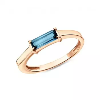 Золотое кольцо с ситаллом топаз лондон