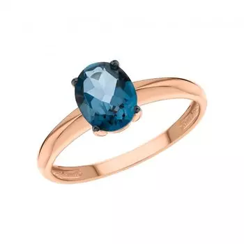 Золотое кольцо с топазами природными