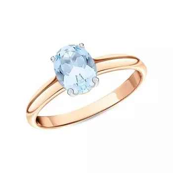 Золотое кольцо с топазами природными