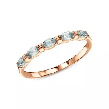 Золотое кольцо с топазами природными